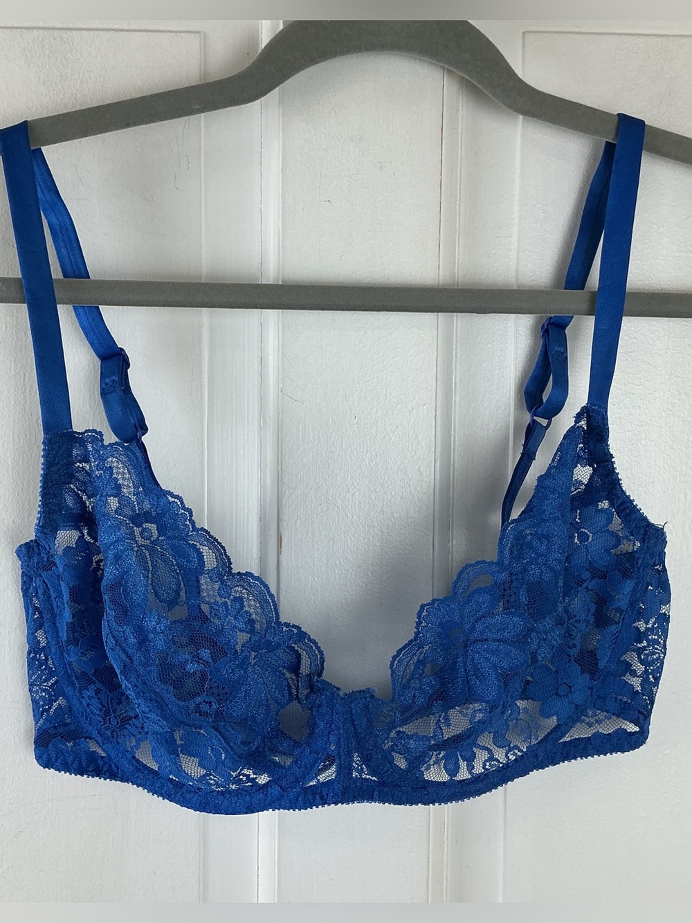 Dolores For Poirette Vintage Lace Underwire Cup Sheer Pin Up Bra Size 36